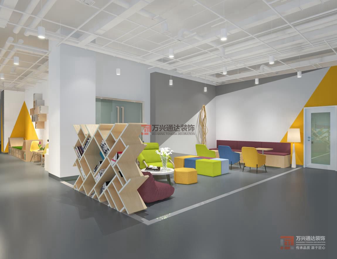 北京萬興通達(dá)辦公裝修項目-華清科盛，北京信息技術(shù)有限公司裝修效果圖