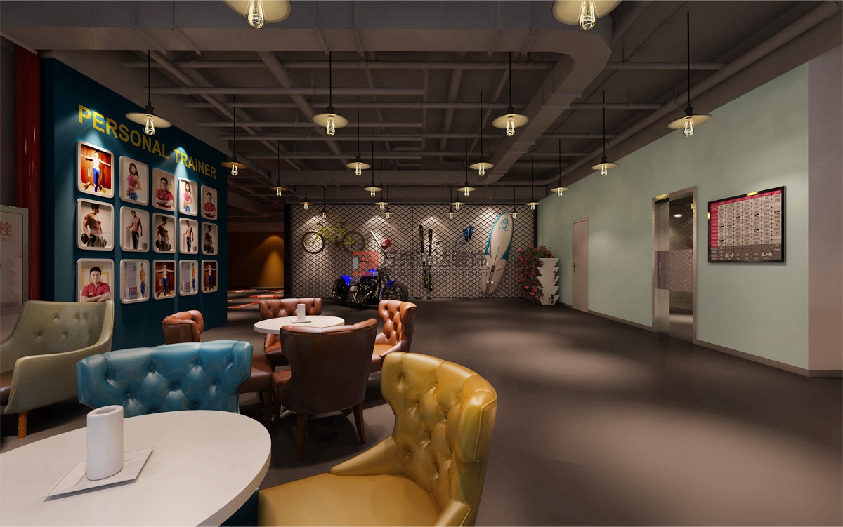 北京萬興通達辦公裝修項目-瑞克健身裝修效果圖