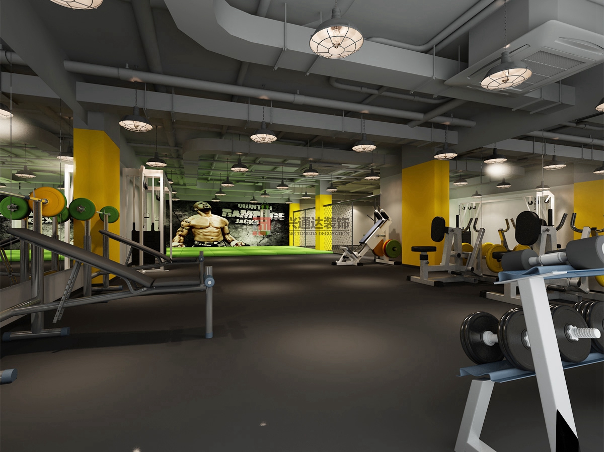 北京萬興通達辦公裝修項目-瑞克健身裝修效果圖