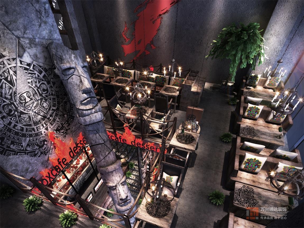 北京萬興通達(dá)辦公裝修項(xiàng)目-火狐咖啡廳裝修效果圖