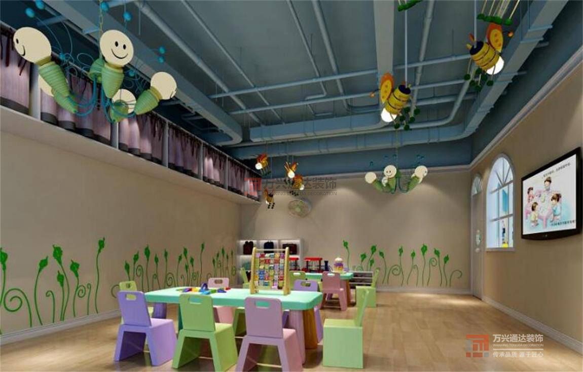 北京萬(wàn)興通達(dá)辦公裝修項(xiàng)目-貝雅早教中心裝修效果圖