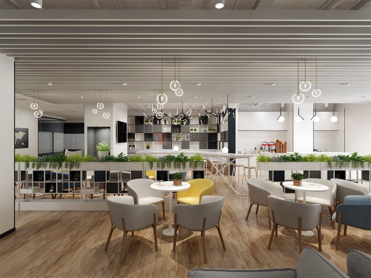 北京萬興通達辦公裝修項目-多維集團辦公室裝修裝修效果圖