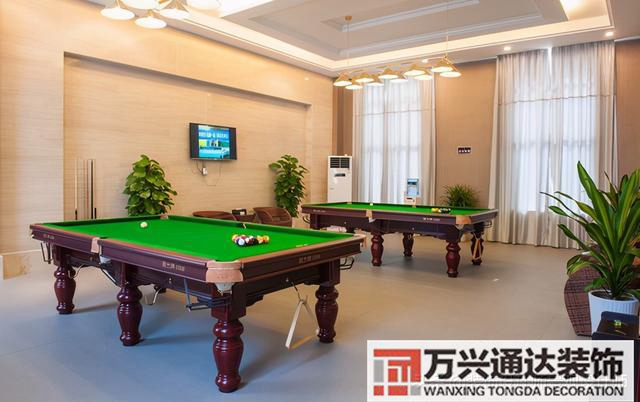 臺球室裝修效果圖臺球廳裝修效果圖_萬興辦公室裝修公司