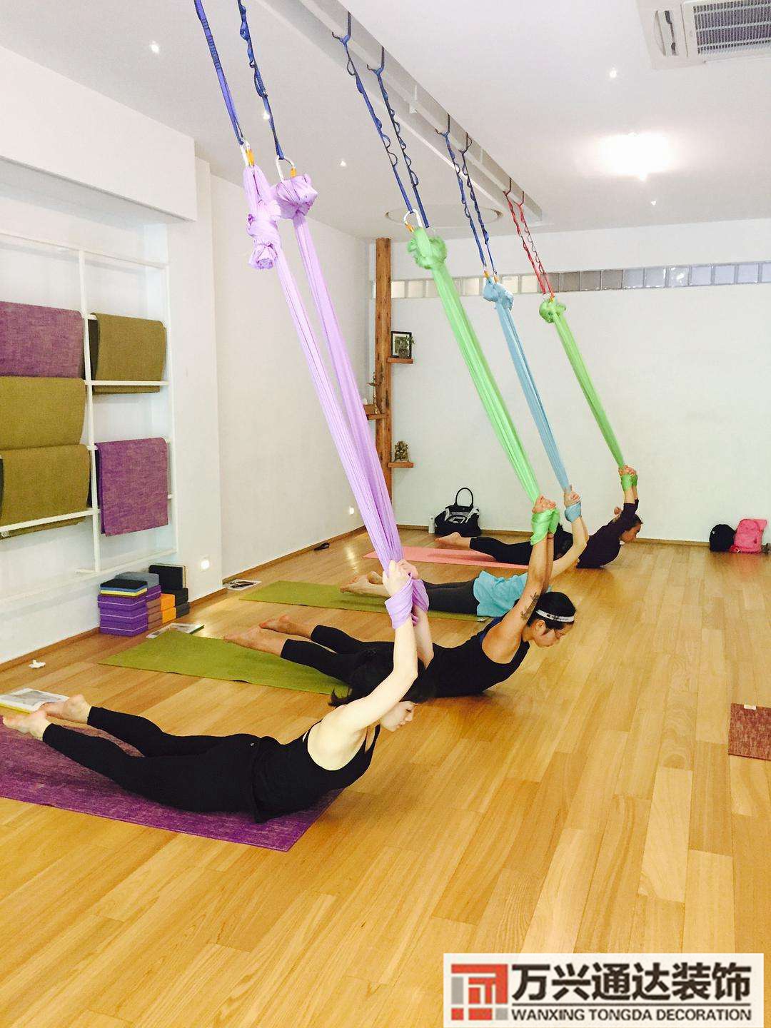 瑜伽館裝修圖空中瑜伽瑜伽館空中瑜伽怎樣安裝